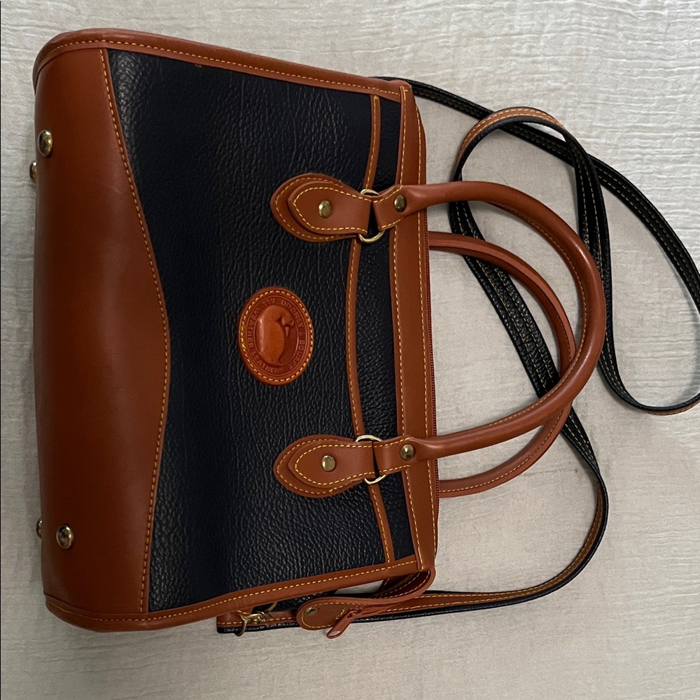 Dooney & Bourke Black and Tan Satchel